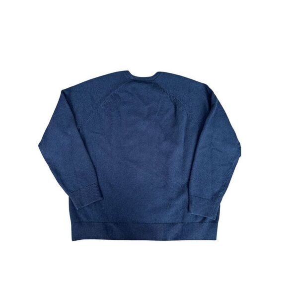 Vintage L.L. Bean Crewneck Pullover Sweater Men’s XL Cotton Cashmere Navy Blue - Picture 3 of 8